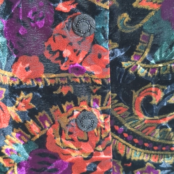 Velvet Jewel Toned Floral Jacket - Picture 2 of 12